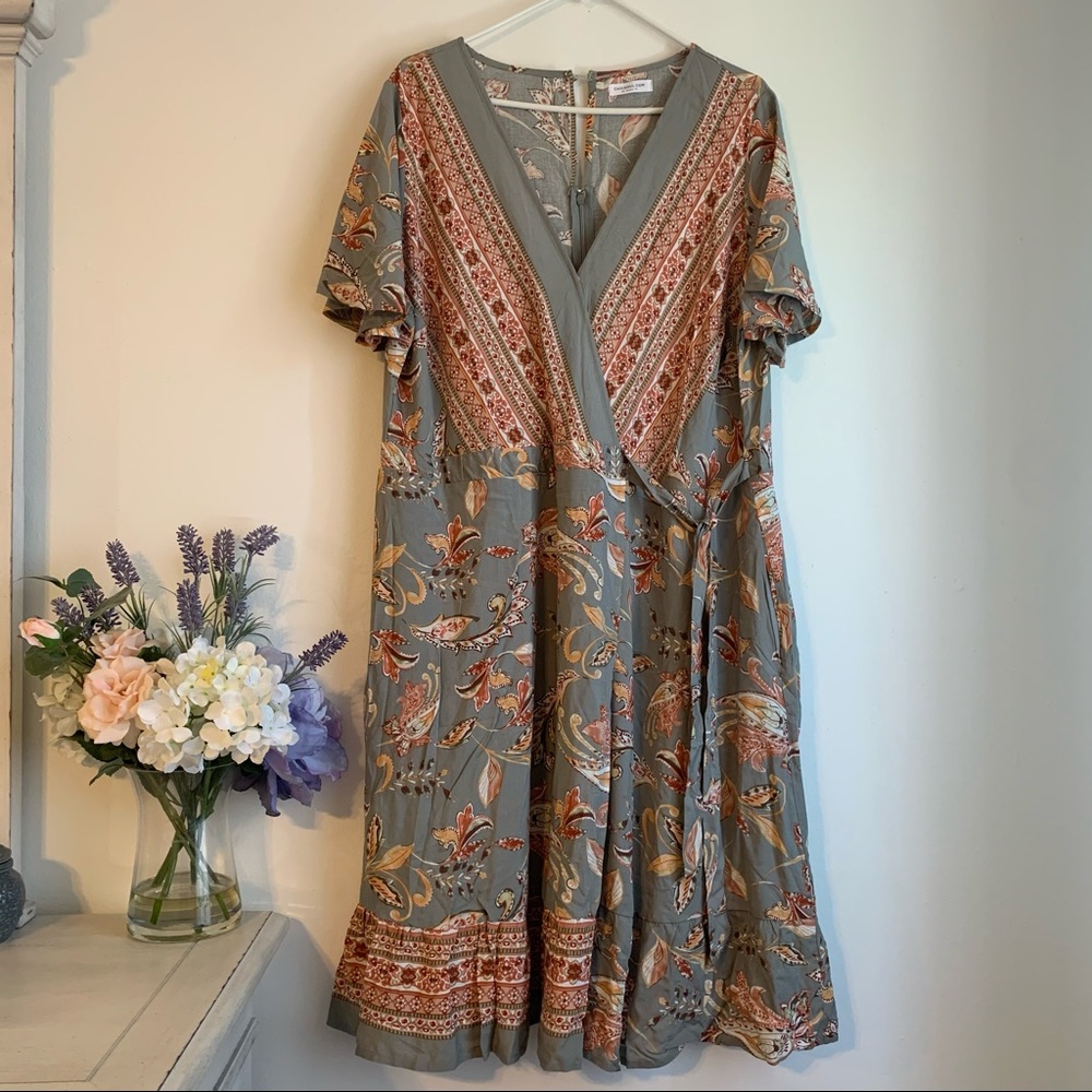 ❌SOLD❌ Chic Soul Sage Dress 3X NEW never worn